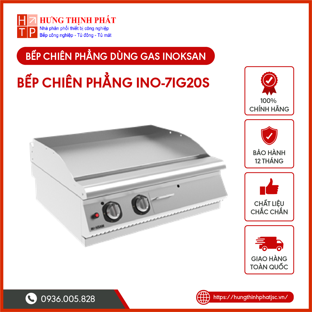 Bếp Chiên Phẳng Dùng Gas Inoksan INO-7IG20S 1 Bếp Chiên Phẳng Dùng Gas Inoksan INO-7IG20S