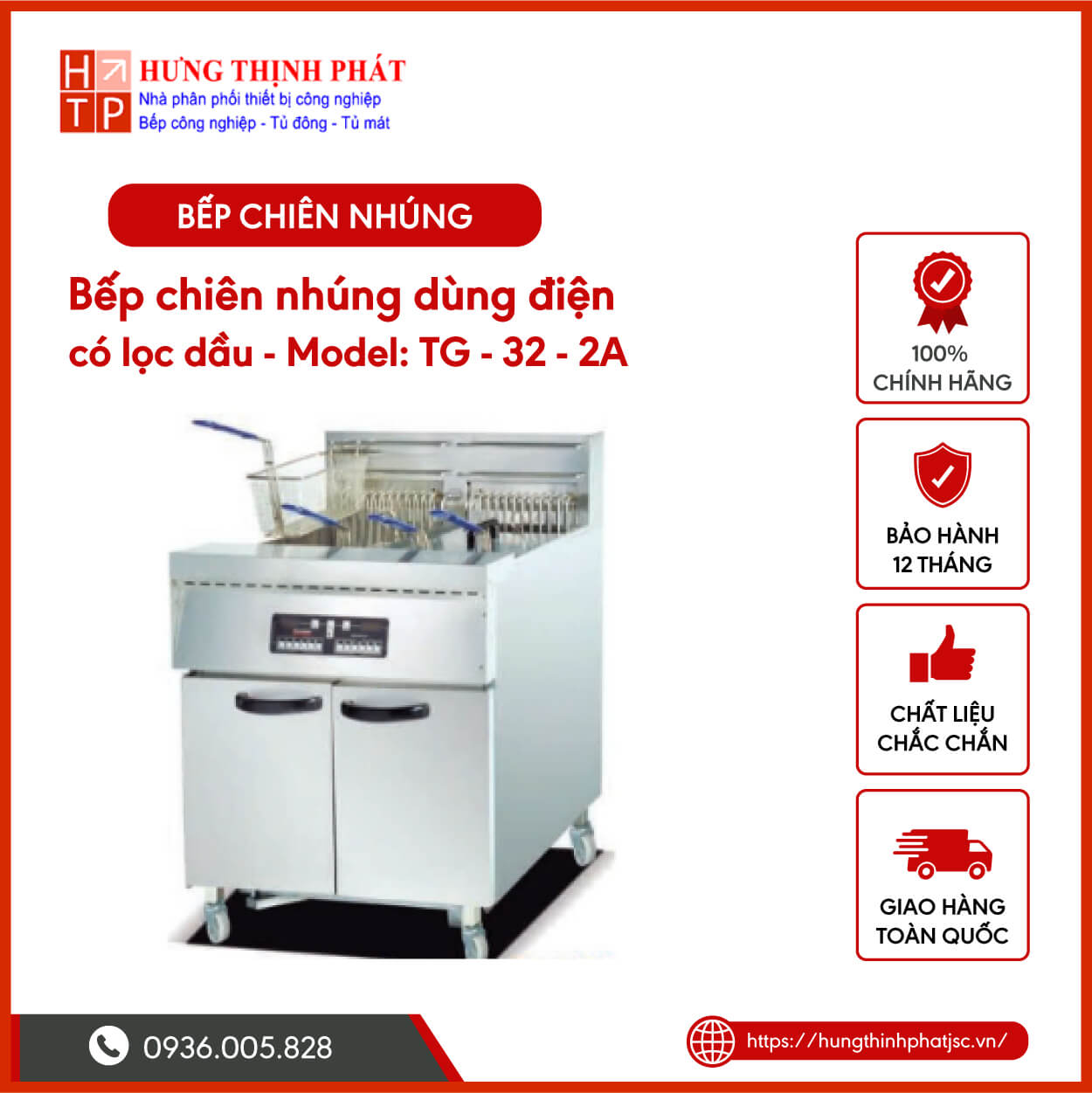 Bếp chiên nhúng dùng điện có lọc dầu - Model: TG - 32 - 2A 1 Bếp chiên nhúng dùng điện có lọc dầu - Model: TG - 32 - 2A