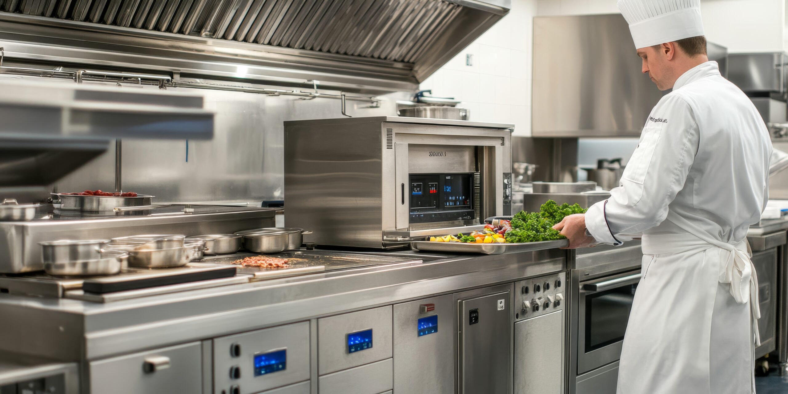pristine professional kitchen with skilled chef preparing gourmet meal scaled - Hưng Thịnh Phát