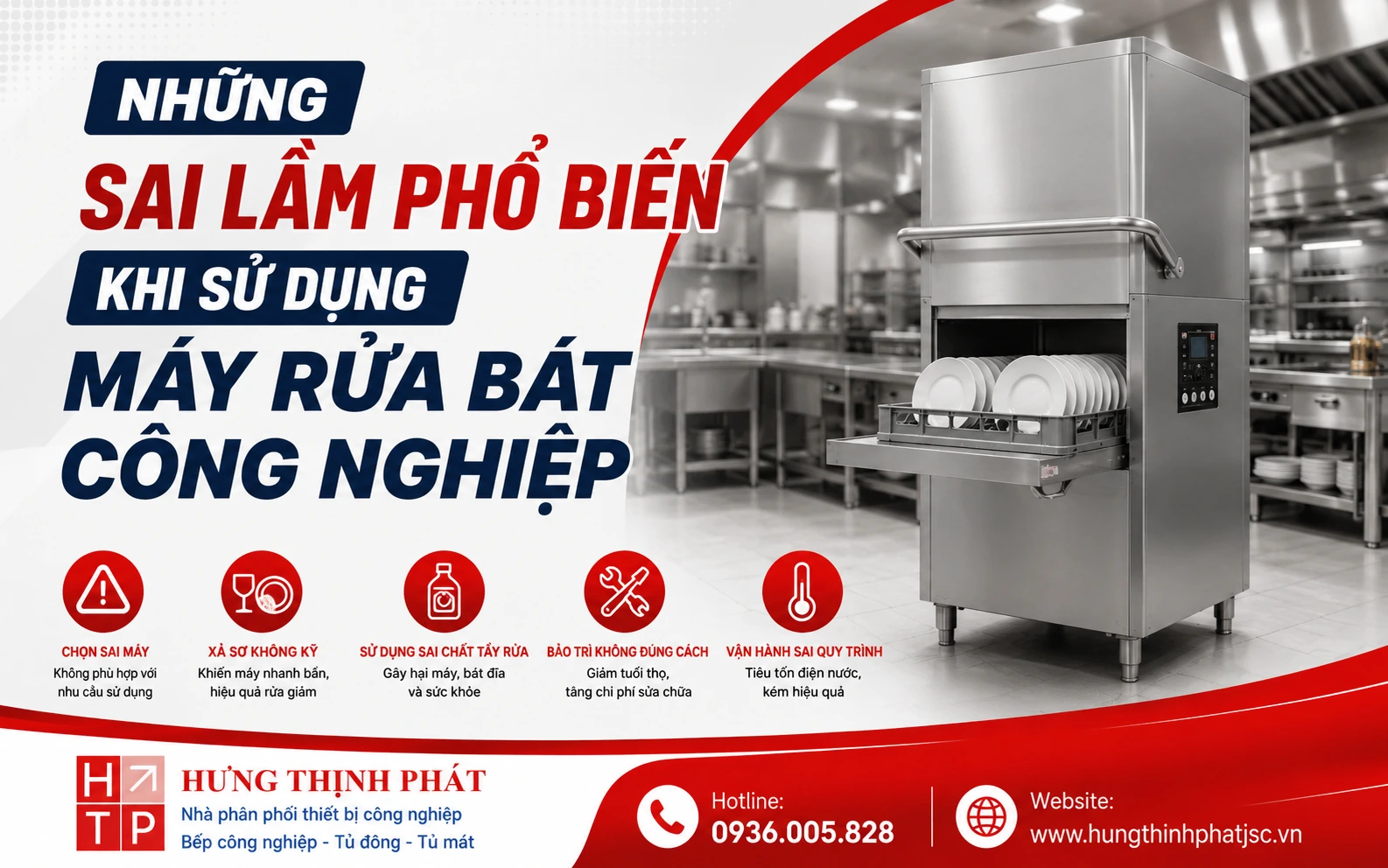 Những sai lầm phổ biến khi sử dụng máy rửa bát công nghiệp